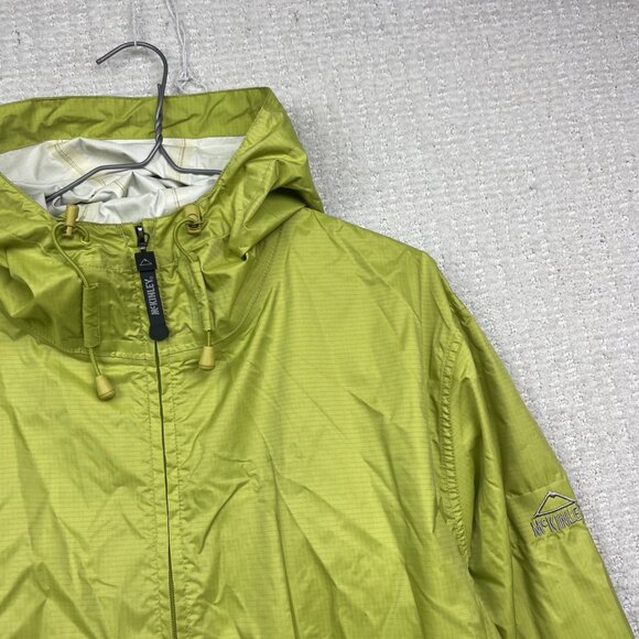 McKinley Aquamax Windbreaker Shell Jacket Women M Lime Green Light / Packable - Picture 3 of 16